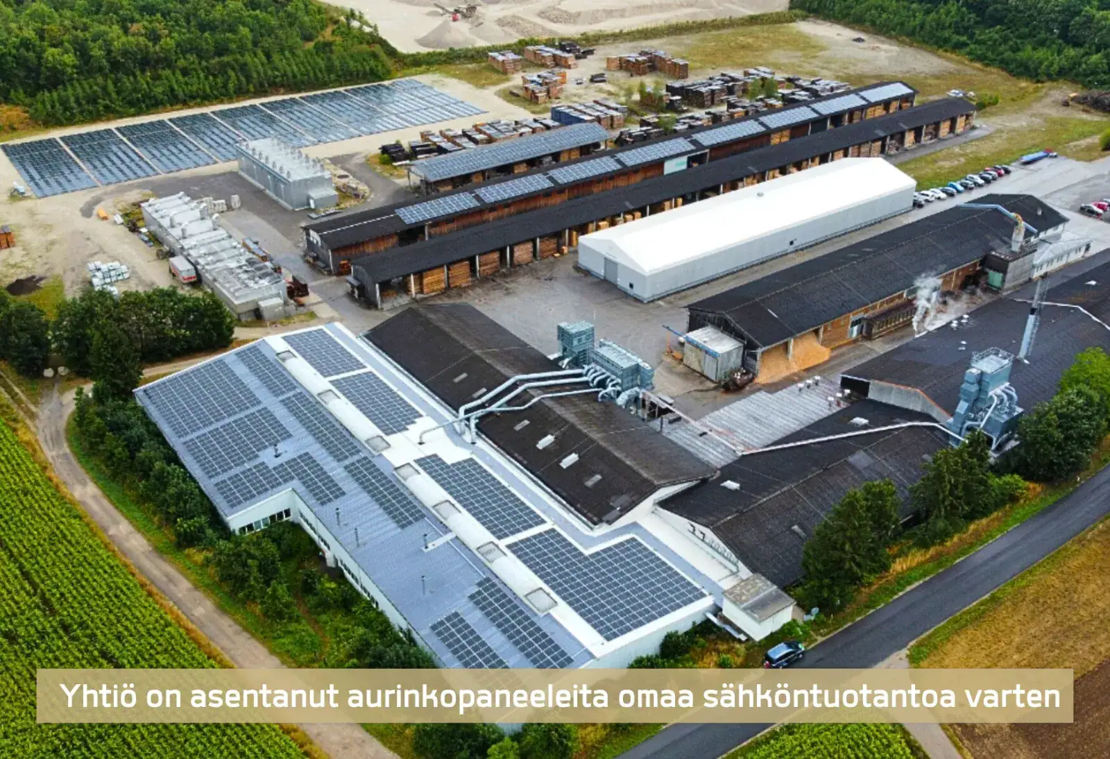 Stöckl Parkett käyttää aurinkopaneeleja omaan kestävään sähköntuotantoon.